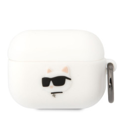 Bezvadu austiņu apvalks Apple 3D Logo NFT Choupette Head KLAPRUNCHH White, With Design