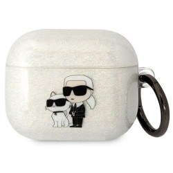 Bezvadu austiņu apvalks Apple Glitter Karl and Choupette Transparent