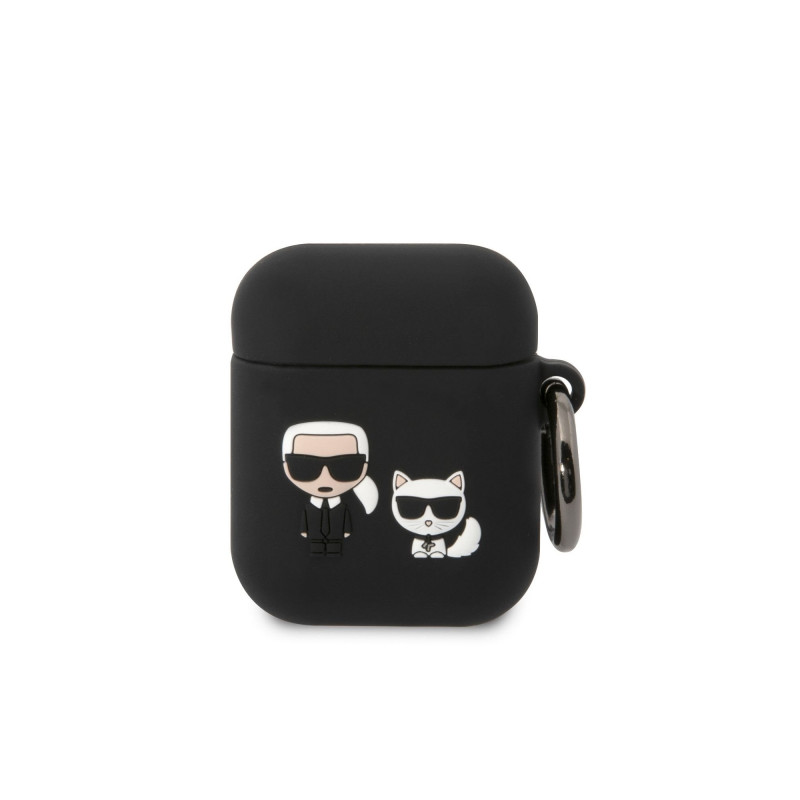 Bezvadu austiņu apvalks Apple Ikonik Karl and Choupette Black