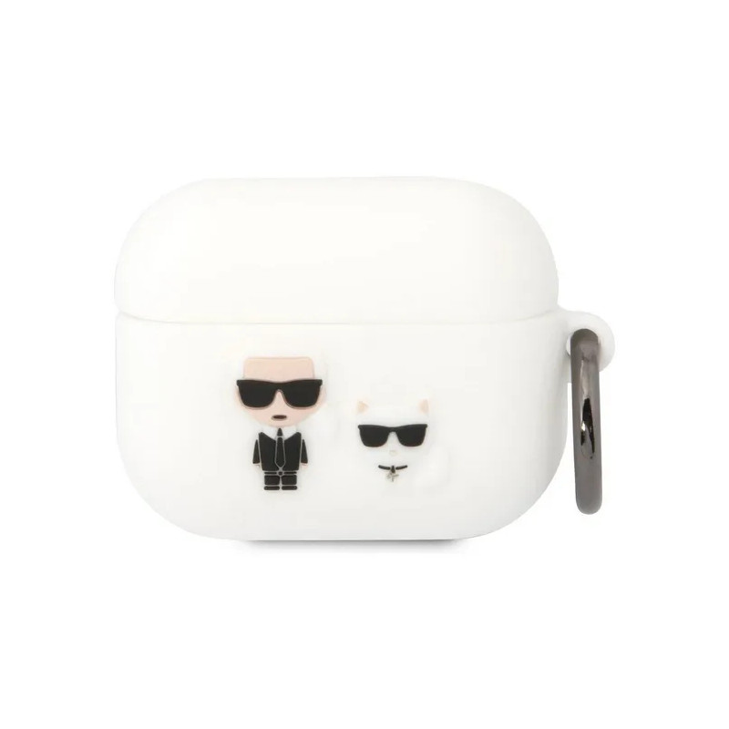 Bezvadu austiņu apvalks Apple Ikonik Karl and Choupette White