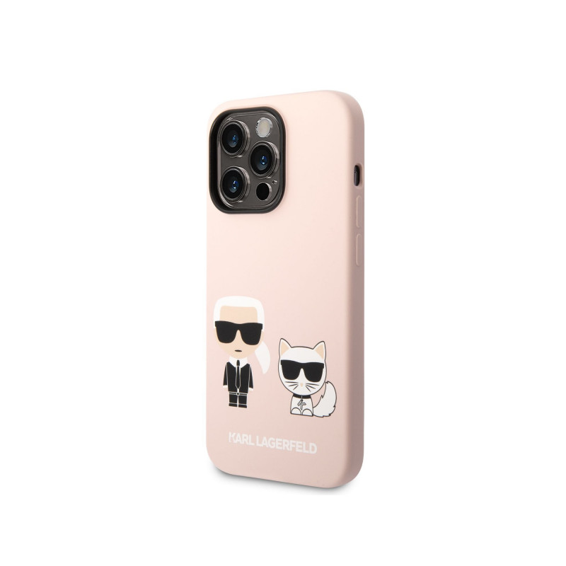 Viedtālruņa aizmugurējais vāciņš Apple iPhone 14 Pro Karl and Choupette Pink