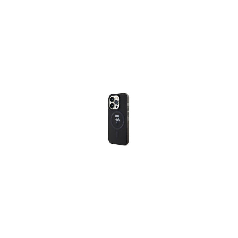 Viedtālruņa aizmugurējais vāciņš Apple iPhone 15 Pro Max Karl Head Mag Black, Transparent