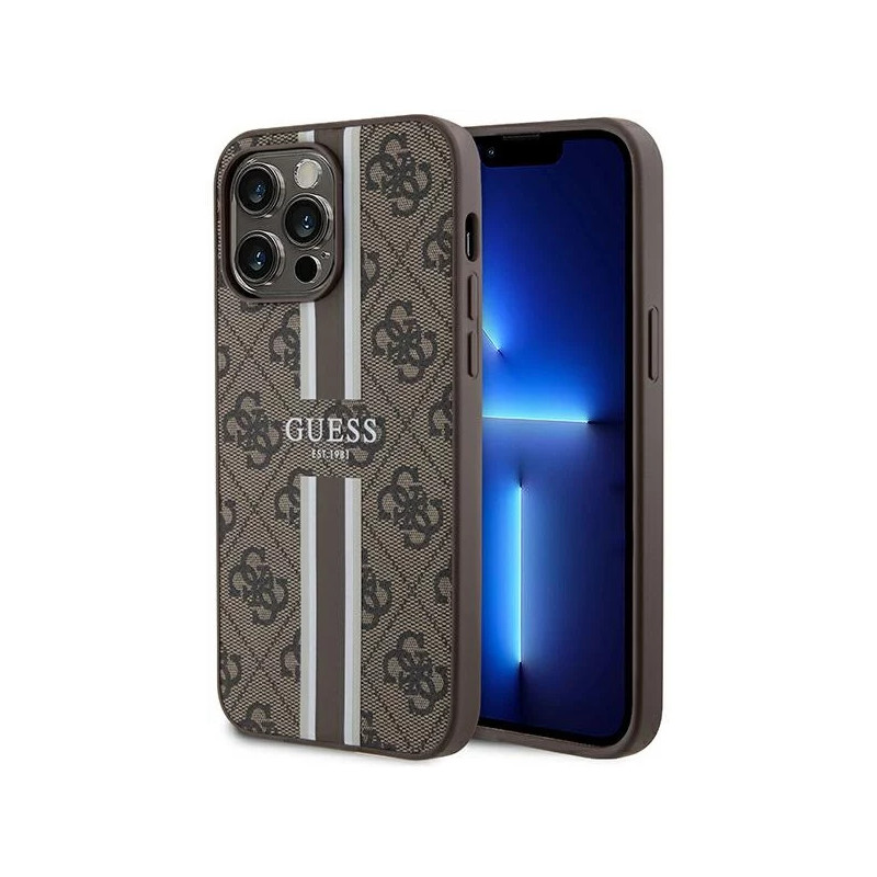 Viedtālruņa aizmugurējais vāciņš Apple iPhone 15 Pro Max Stripes Collection MagSafe Brown