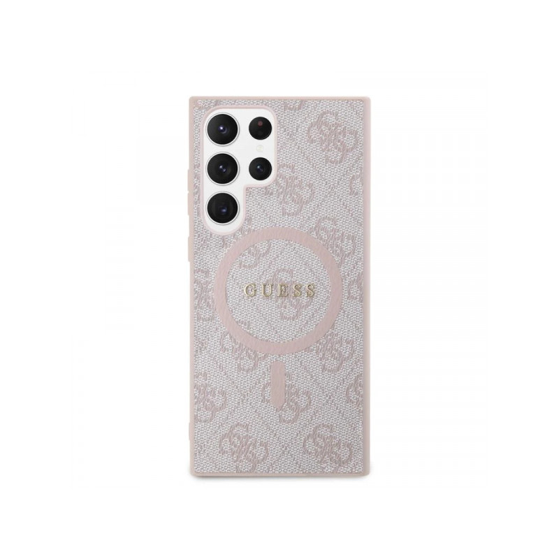 Viedtālruņa aizmugurējais vāciņš Samsung Galaxy S24 Ultra Metal Logo Mag Pink