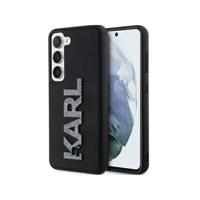 Viedtālruņa aizmugurējais vāciņš Samsung Galaxy S24 Glitter Logo Black