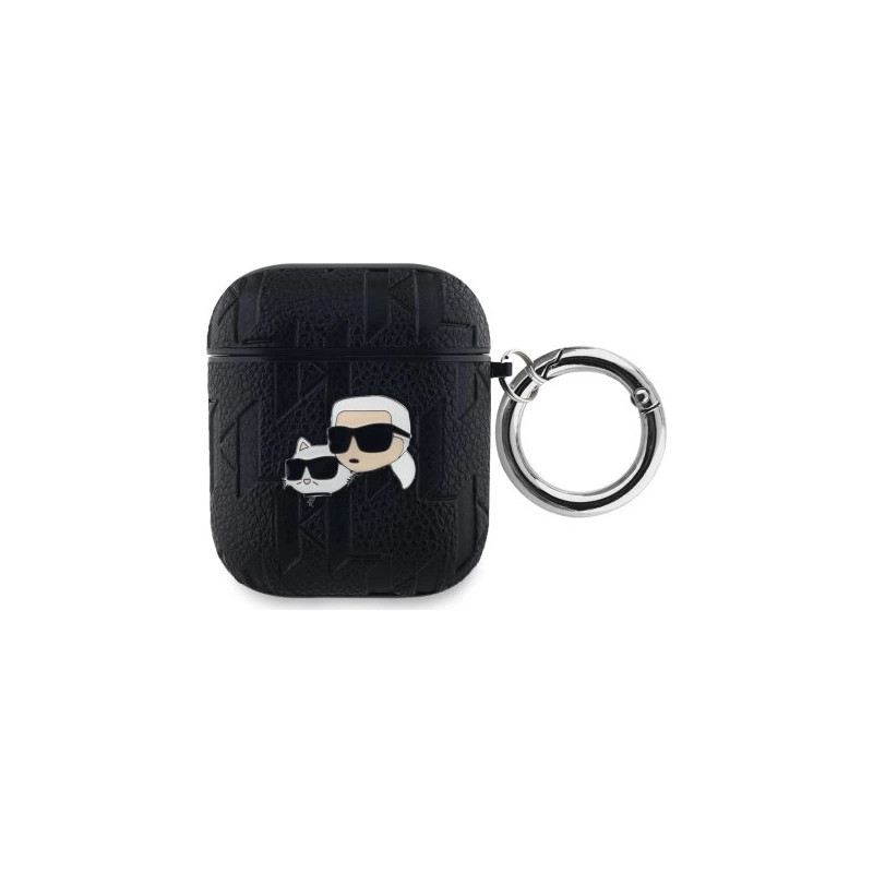 Bezvadu austiņu apvalks Apple Ikonik Karl and Choupette Black