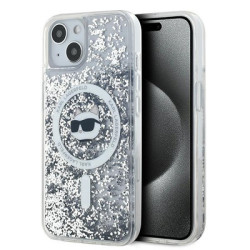 Viedtālruņa aizmugurējais vāciņš Apple Iphone 15 Glitter Flakes Transparent