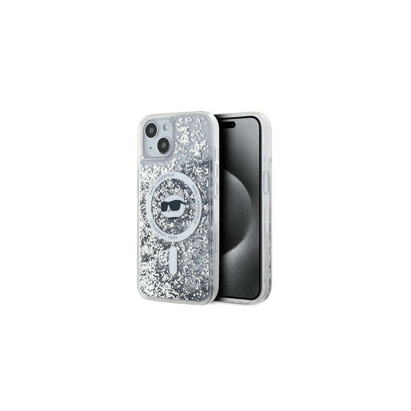 Viedtālruņa aizmugurējais vāciņš Apple Iphone 15 Glitter Flakes Transparent