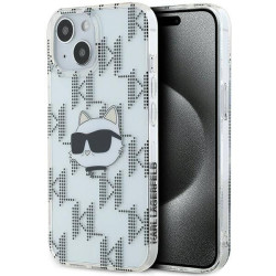 Viedtālruņa aizmugurējais vāciņš Apple iPhone 15 Pro Monogram Choupette Head Transparent