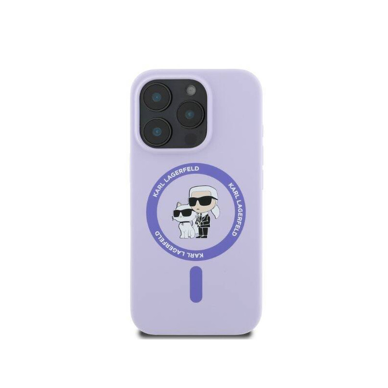 Viedtālruņa aizmugurējais vāciņš Apple iPhone 16 Pro Ikonik Karl and Choupette Violet