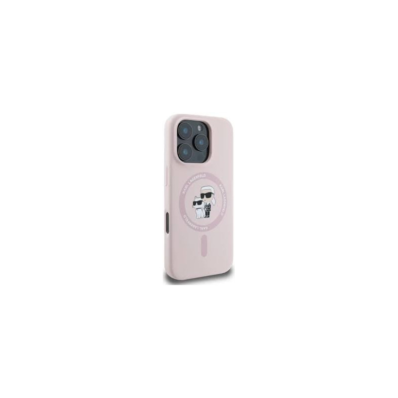 Viedtālruņa aizmugurējais vāciņš Apple iPhone 16 Pro Ikonik Karl and Choupette Pink