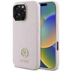 Viedtālruņa aizmugurējais vāciņš Apple iPhone 16 Pro Max Logo Strass 4G Pink