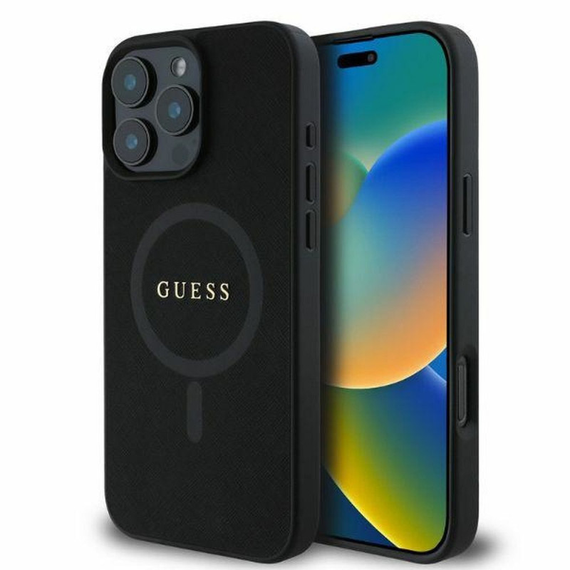 Viedtālruņa aizmugurējais vāciņš Apple iPhone 16 Pro Max Saffiano Black