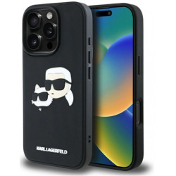 Viedtālruņa aizmugurējais vāciņš Apple iPhone 16 Pro Max Rubber Double Heads Black