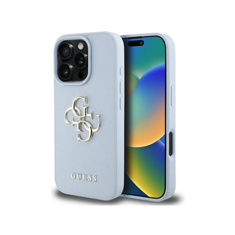 Viedtālruņa aizmugurējais vāciņš Apple iPhone 16 Pro Big Metal Logo Blue