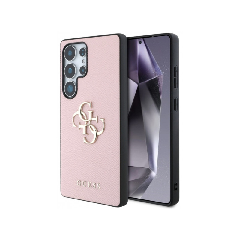 Viedtālruņa aizmugurējais vāciņš Samsung Galaxy S25 Ultra Big Metal Logo Pink