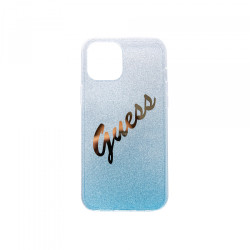 Viedtālruņa aizmugurējais vāciņš Apple iPhone 12 Pro Max Glitter Gradient Script GUHCP12LPCUGLSBL Blue, Silver