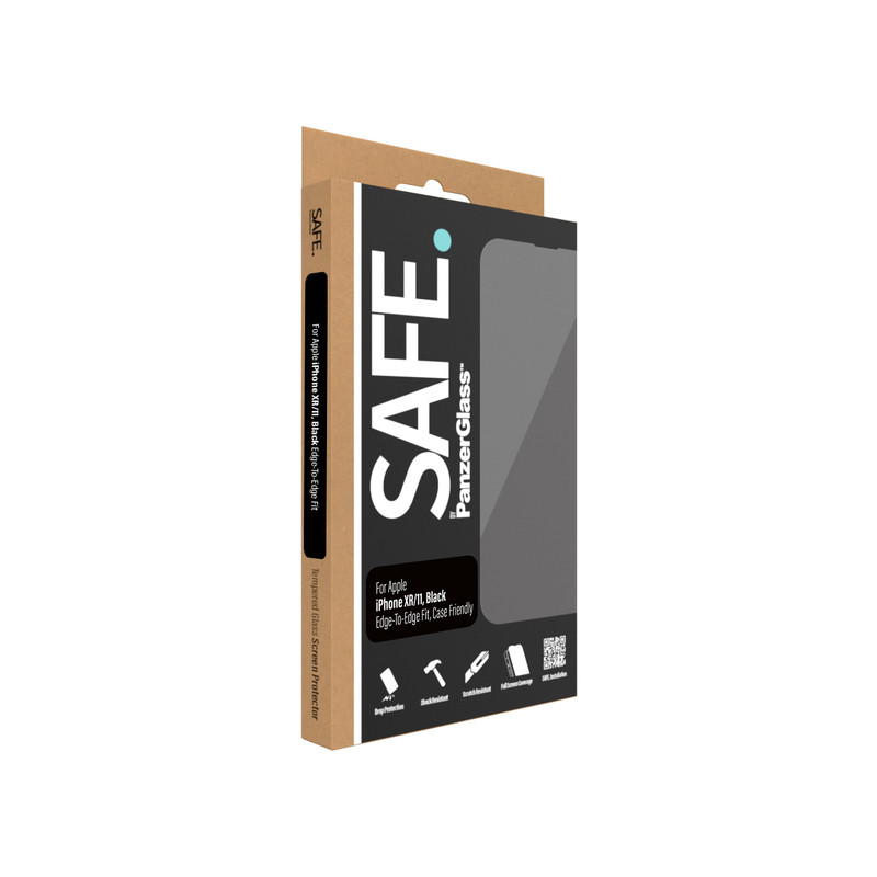 Viedtālruņa aizsargstikls Apple iPhone XR SAFE. Case Friendly, Black