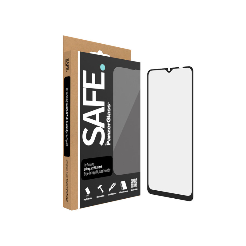 Viedtālruņa aizsargstikls Samsung Galaxy A22 5G SAFE. Case Friendly, Black