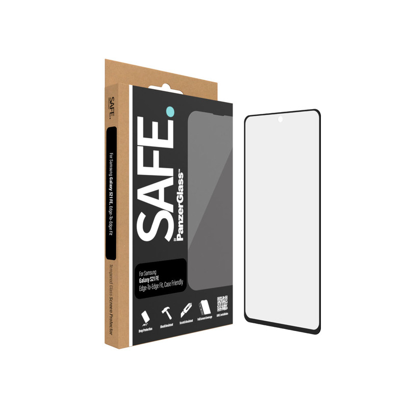Viedtālruņa aizsargstikls SAFE. Case Friendly, Black