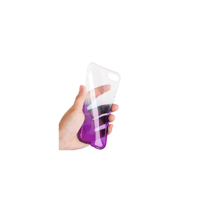 Viedtālruņa aizmugurējais vāciņš Apple iPhone X/XS Ombre Transparent, Violet