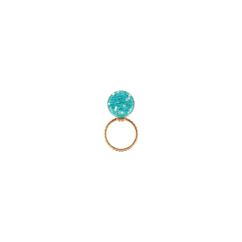 Viedtālruņa pirkstu turētājs Ring diamond Blue, With Design