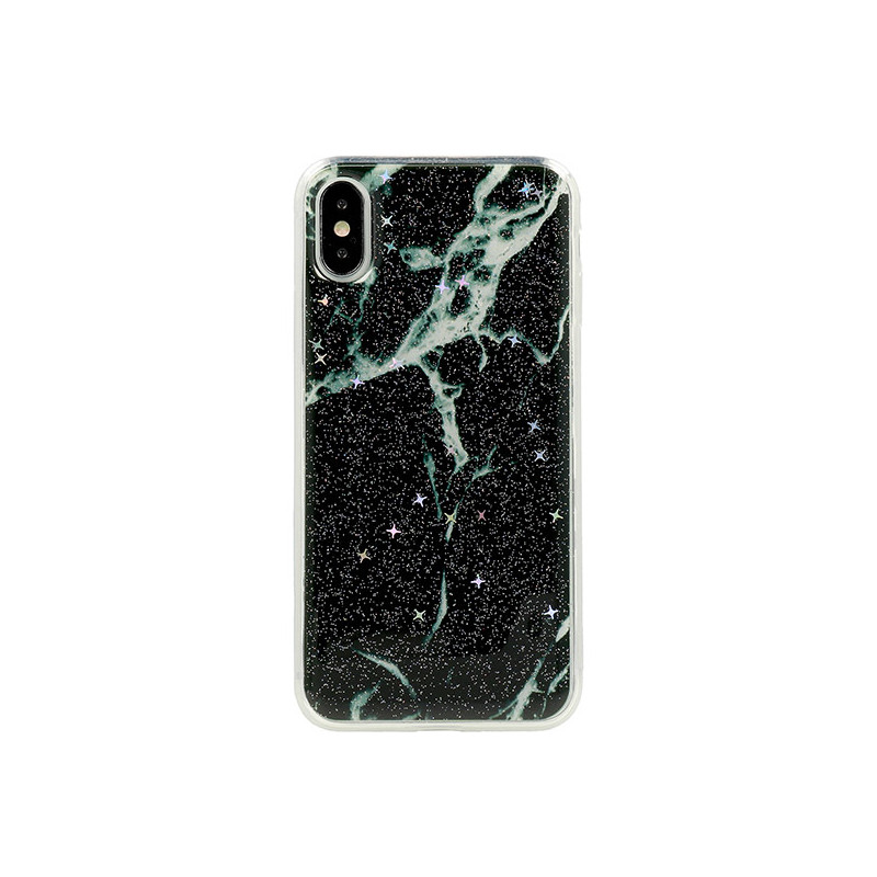 Viedtālruņa aizmugurējais vāciņš Apple iPhone 11 Pro Max Marble Stone Design 7 Black, With Design