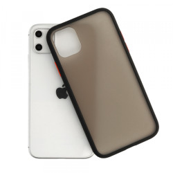 Viedtālruņa aizmugurējais vāciņš Xiaomi Redmi Note 8T Color Button Bumper Black, Transparent