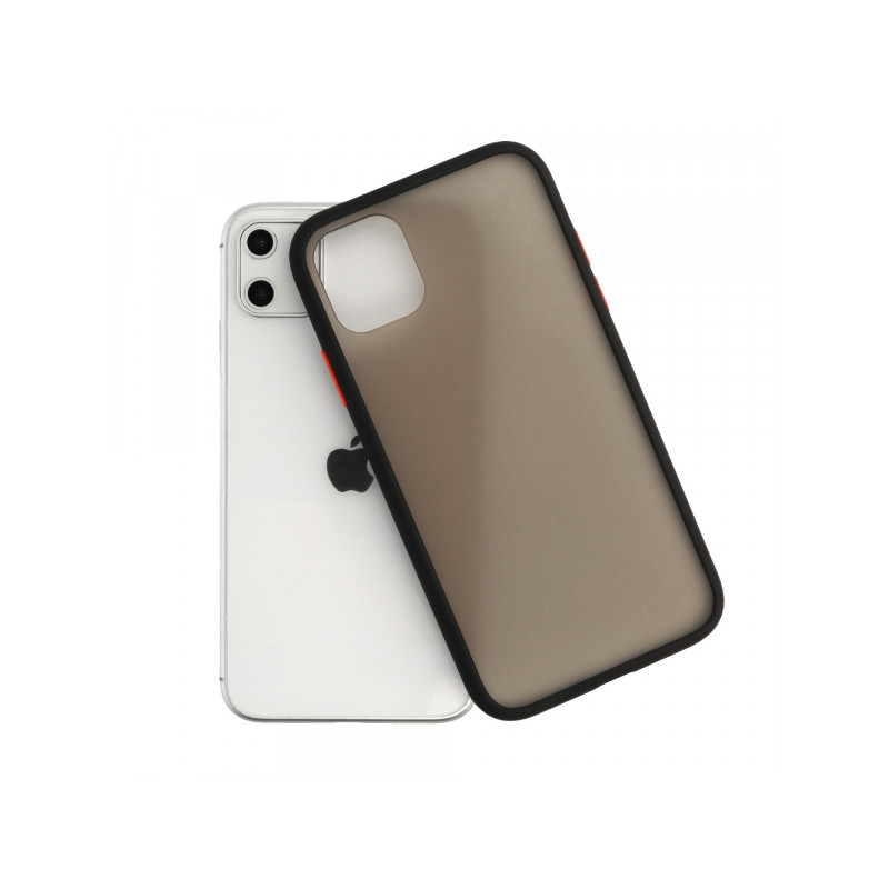Viedtālruņa aizmugurējais vāciņš Xiaomi Redmi Note 8T Color Button Bumper Black, Transparent
