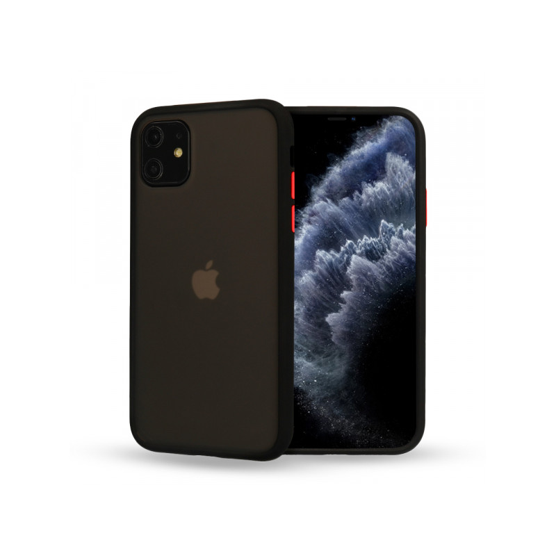 Viedtālruņa aizmugurējais vāciņš Samsung Galaxy S20 Color Button Bumper Black, Transparent