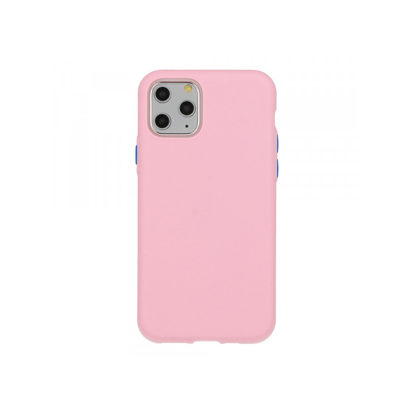Viedtālruņa aizmugurējais vāciņš Apple iPhone 12 Mini Solid Silicone Light Pink
