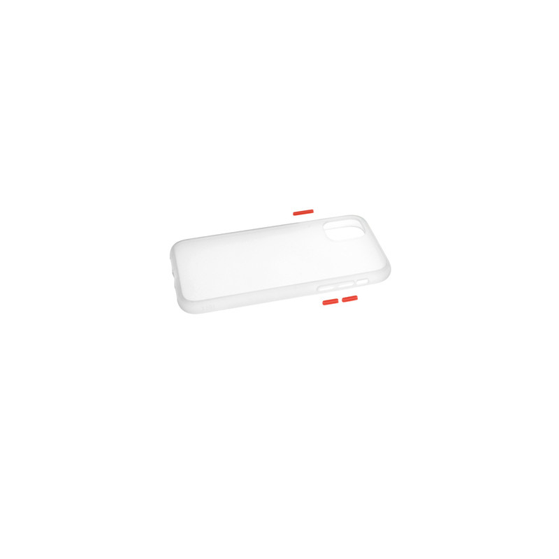 Viedtālruņa aizmugurējais vāciņš Xiaomi Redmi 9A / 9AT / 9i Color Button Bumper Transparent, White
