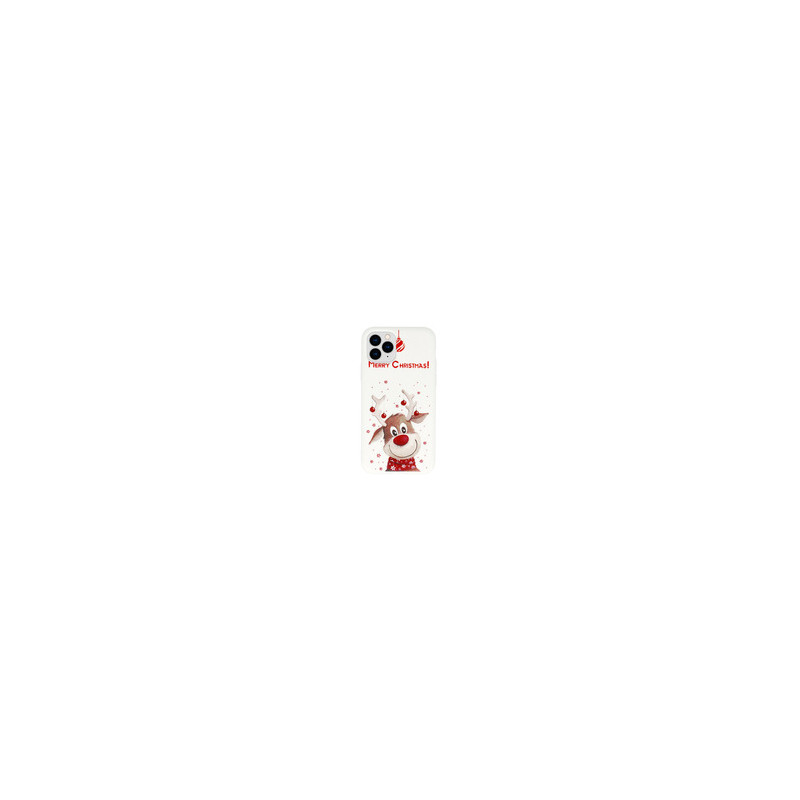 Viedtālruņa aizmugurējais vāciņš Apple iPhone X/XS Christmas Design 2 White, With Design