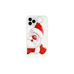 Viedtālruņa aizmugurējais vāciņš Apple iPhone XR Christmas Design 4 White, With Design