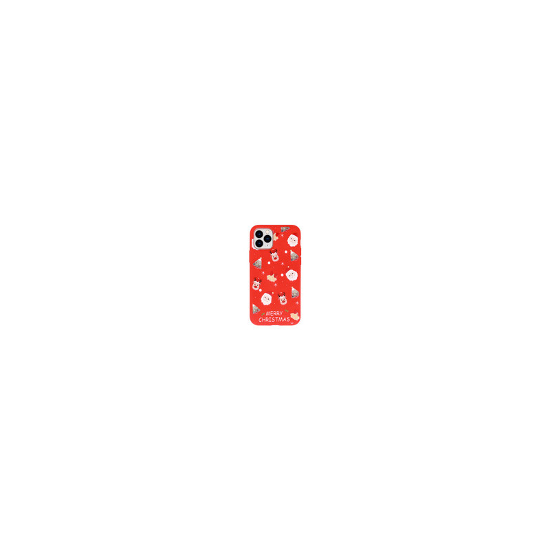 Viedtālruņa aizmugurējais vāciņš Apple iPhone 12 Pro Max Christmas Design 8 Red, With Design
