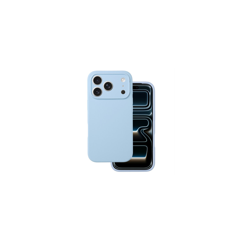 Viedtālruņa aizmugurējais vāciņš Apple iPhone 17 Pro Max Silicone Lite Light Blue