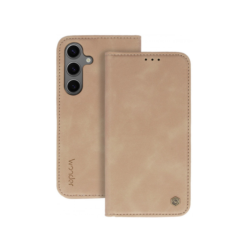 Viedtālruņa atveramais maciņš Samsung Galaxy A17 Wonder Prime Case Beige