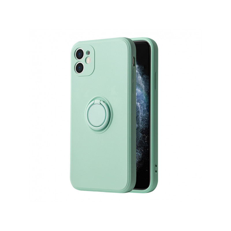 Viedtālruņa aizmugurējais vāciņš Apple iPhone 11 Pro Silicone Ring Mint
