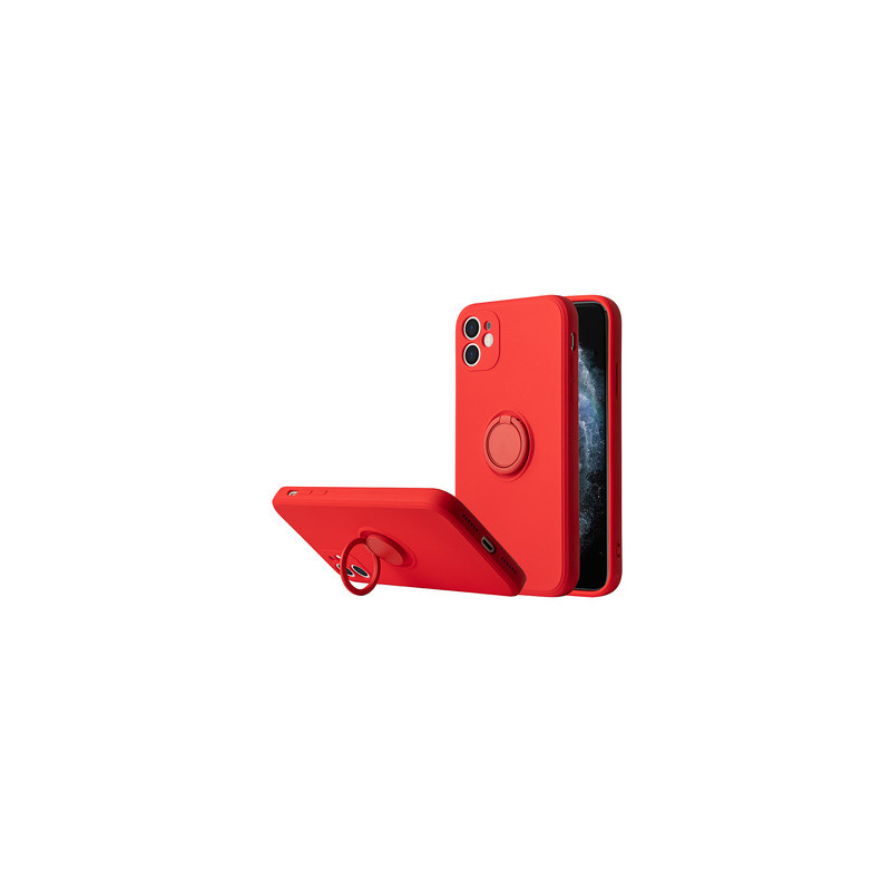 Viedtālruņa aizmugurējais vāciņš Samsung Galaxy S20 FE Silicone Ring Red
