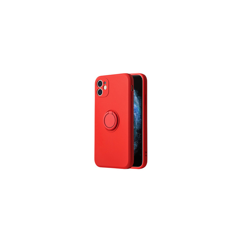 Viedtālruņa aizmugurējais vāciņš Xiaomi Mi 11 Lite / Mi 11 Lite 5G / 11 Lite 5G NE Silicone Ring Red