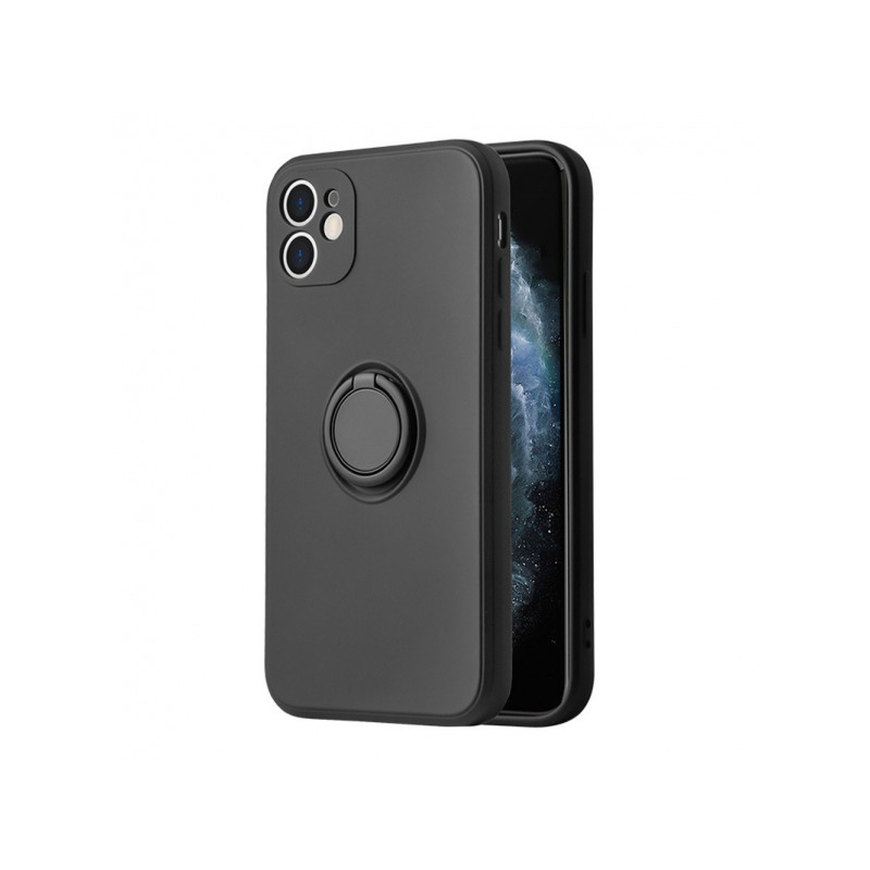 Viedtālruņa aizmugurējais vāciņš Xiaomi Redmi 9 / 9 Prime Silicone Ring Black