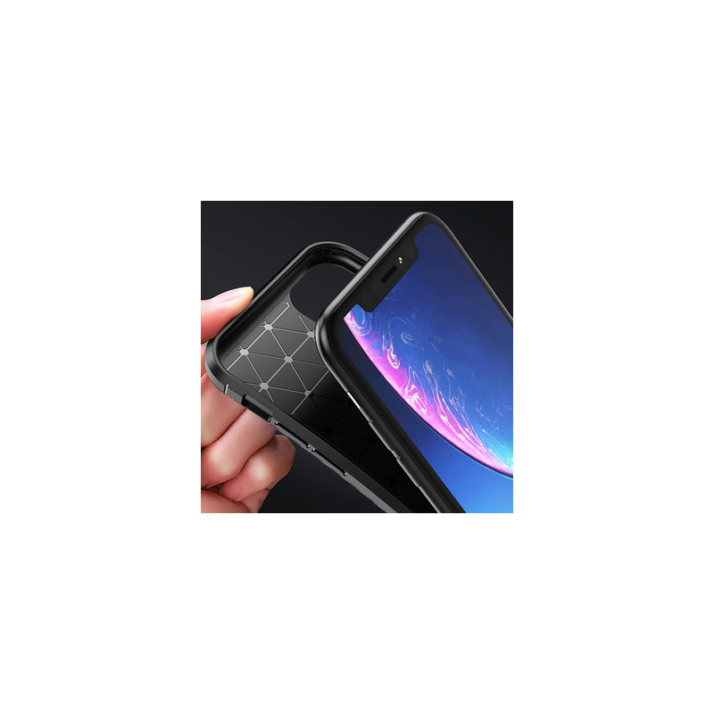 Viedtālruņa aizmugurējais vāciņš Samsung Galaxy A22 Carbon Elite Black