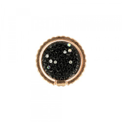Viedtālruņa pirkstu turētājs Ring diamond Black, With Design