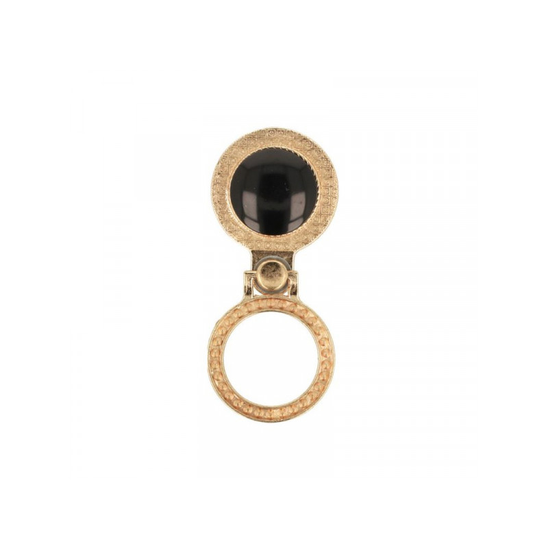 Viedtālruņa pirkstu turētājs Ring brilliant Black, Gold, With Design