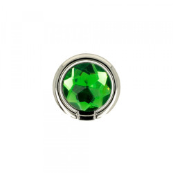 Viedtālruņa pirkstu turētājs Ring Crystal Green, Silver