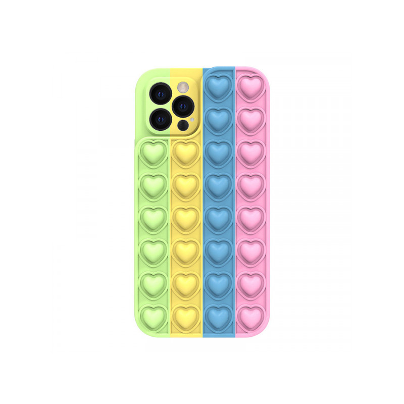 Viedtālruņa aizmugurējais vāciņš Apple iPhone XR Heart Pop it color 4 Mixed