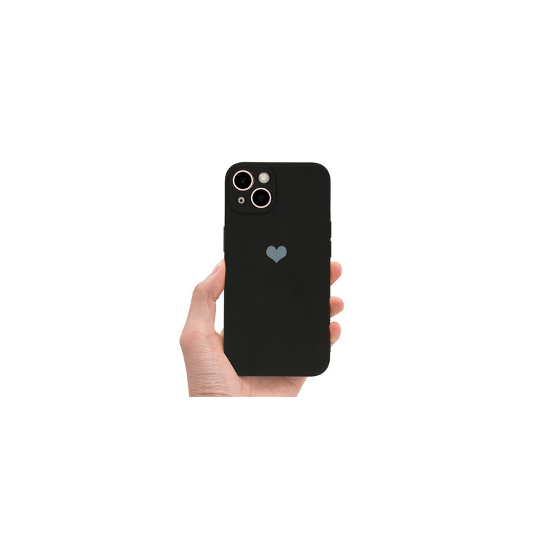 Viedtālruņa aizmugurējais vāciņš Xiaomi 11T / 11T Pro Silicone Heart Black
