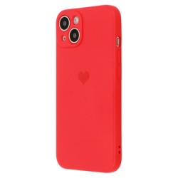 Viedtālruņa aizmugurējais vāciņš Samsung Galaxy S22 Plus Silicone Heart Red
