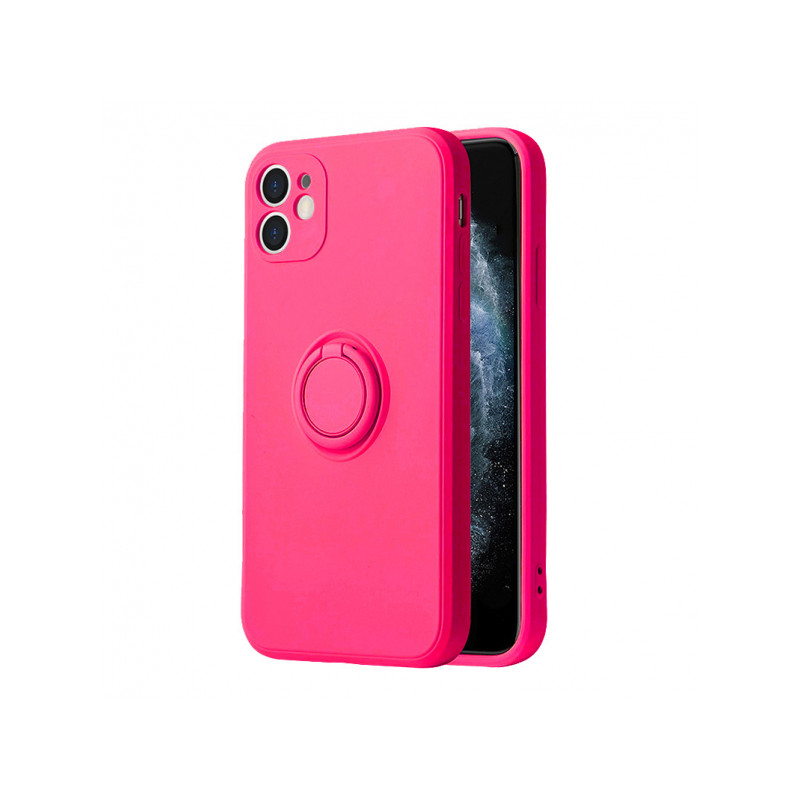 Viedtālruņa aizmugurējais vāciņš Xiaomi Poco M4 Pro 5G Silicone Ring Pink