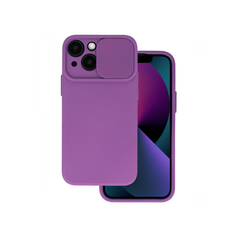 Viedtālruņa aizmugurējais vāciņš Apple iPhone 14 Camshield Purple